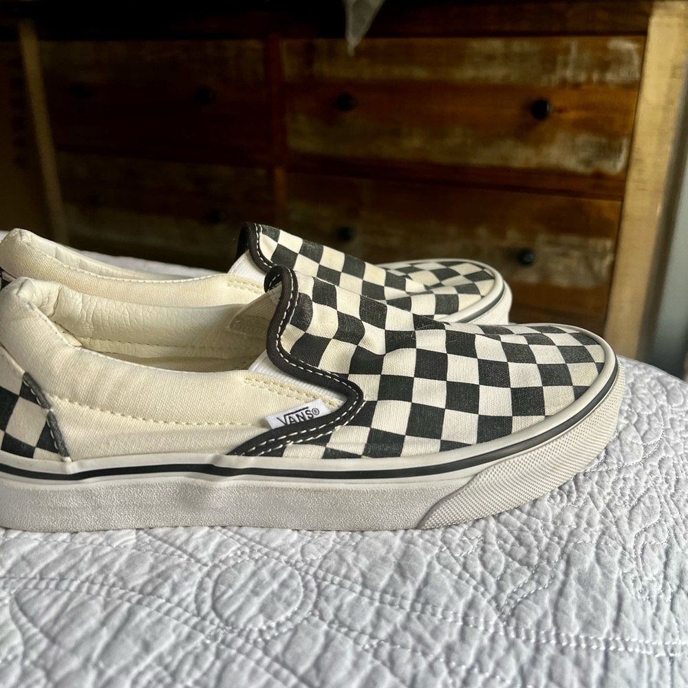 Vans classic slip on checkboard shoes